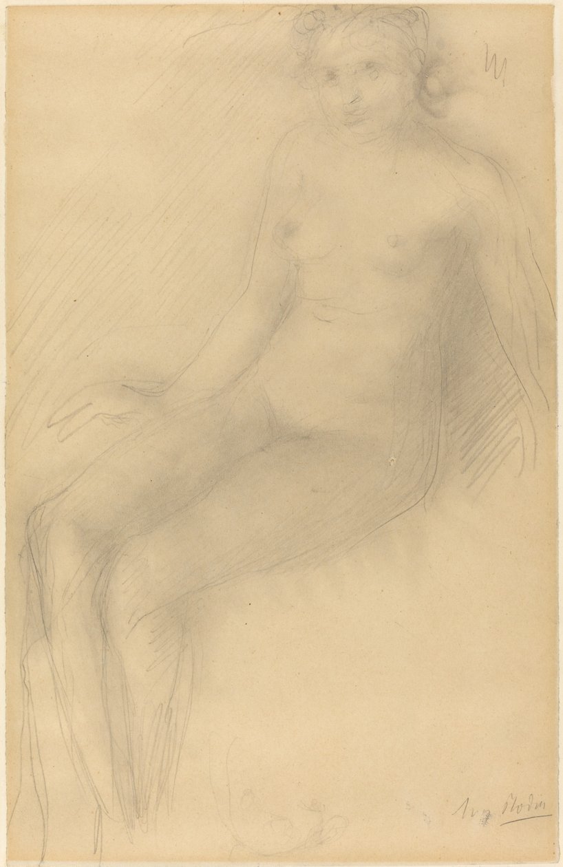 Desnudo femenino sentado de Auguste Rodin