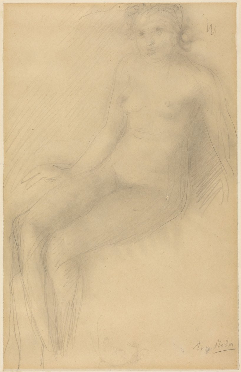 Desnudo femenino sentado de Auguste Rodin