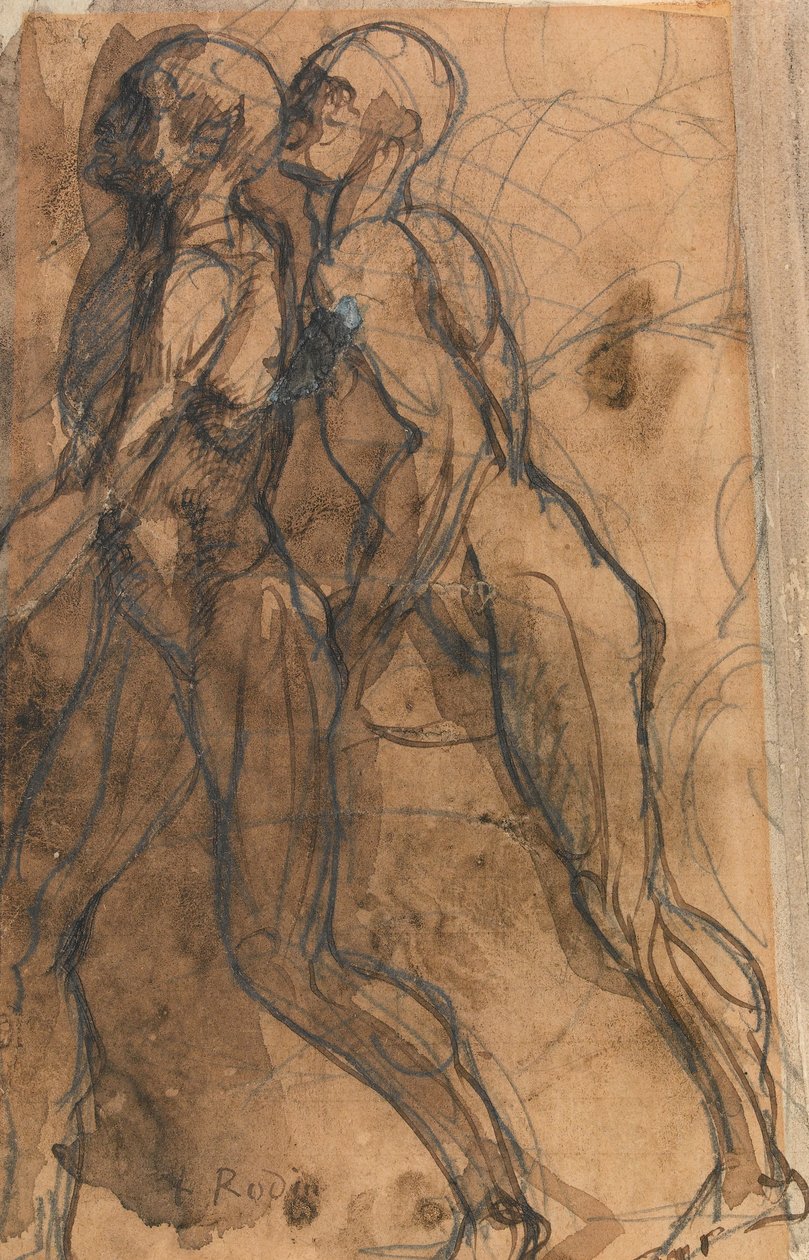 Las sombras acercándose a Dante y Virgilio de Auguste Rodin