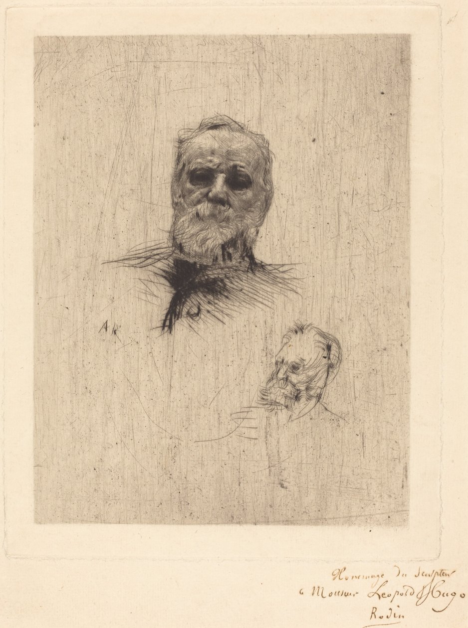 Victor Hugo, de frente, 1886 de Auguste Rodin