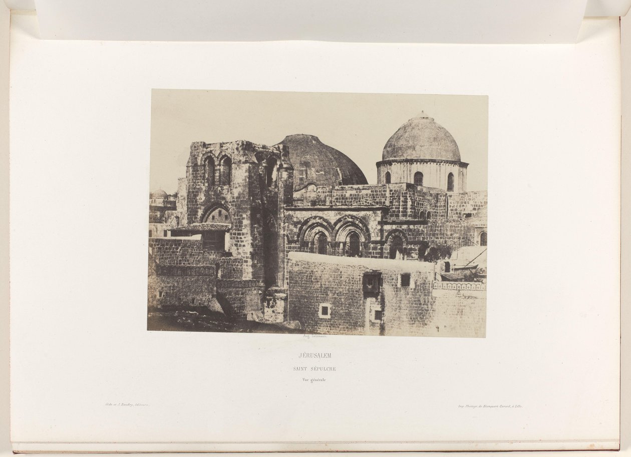 Vista de la Iglesia del Santo Sepulcro en Jerusalén Jerusalén. San Sepulcro. Vue generale (título sobre objeto) de Auguste Salzmann
