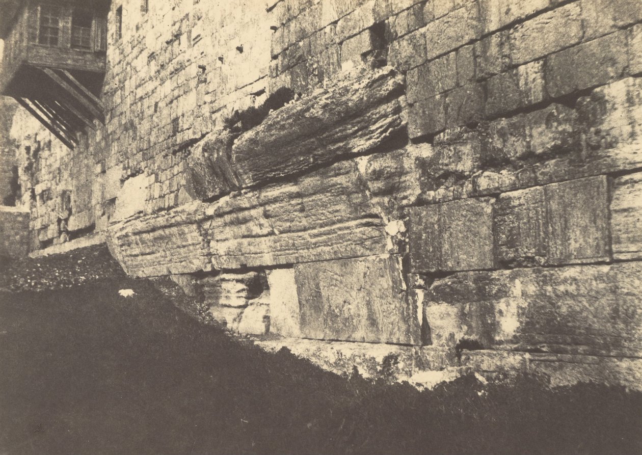 Jerusalén. Recinto del Templo. Arco del puente salomónico que unía Moria a Sion de Auguste Salzmann