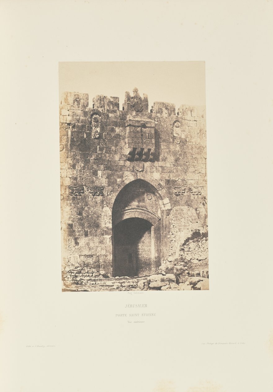 Jerusalén. Puerta de San Esteban. Vista exterior de Auguste Salzmann