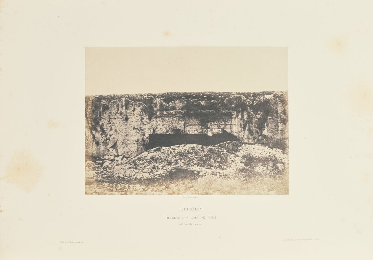 Jerusalén. Tumba de los reyes de Judá. Interior del patio de Auguste Salzmann