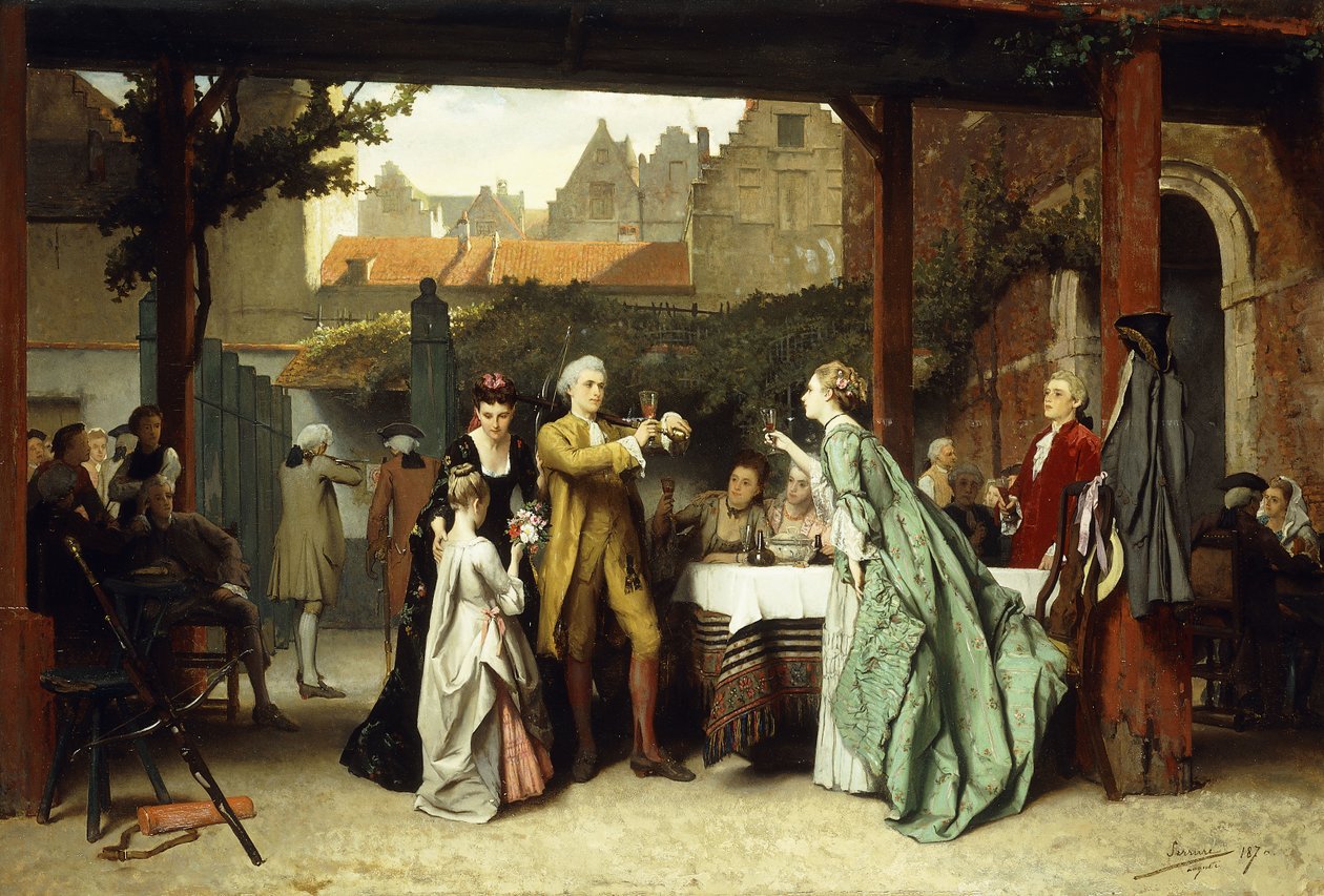 Brindando por el Ganador de Auguste Serrure