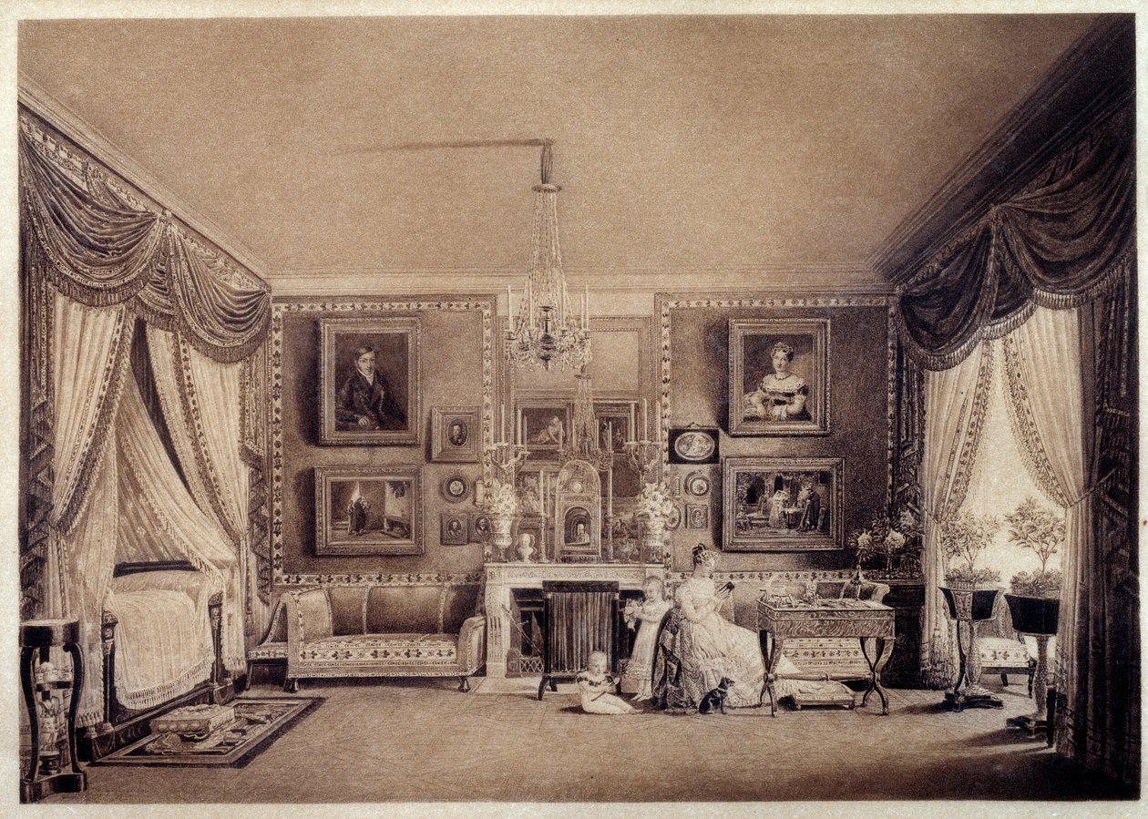 Dormitorio de la Duquesa de Berry en las Tullerías de Auguste Simon Garneray