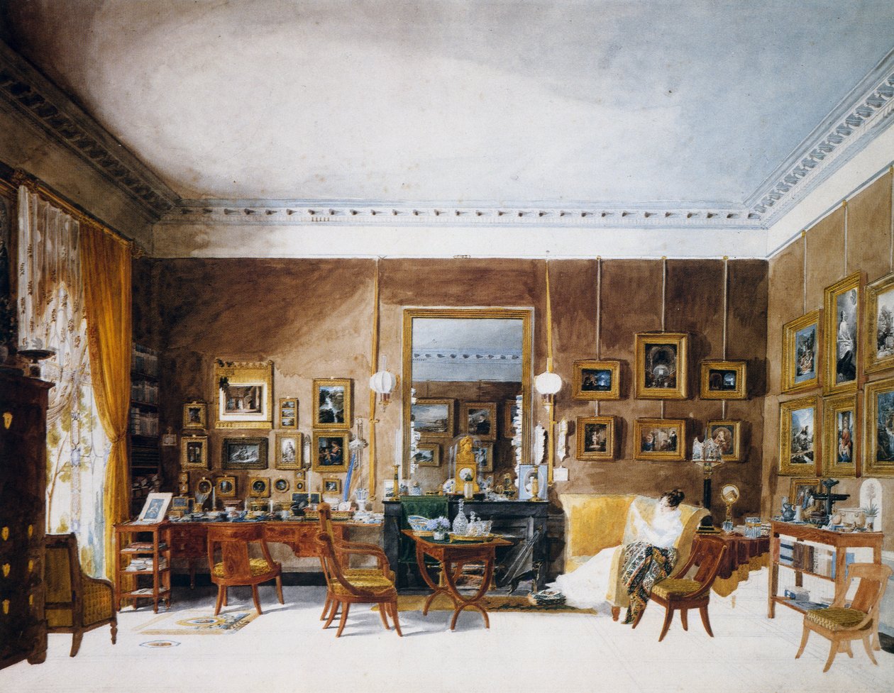 Sala de estar de la Duquesa de Berry en Tuileries de Auguste Simon Garneray