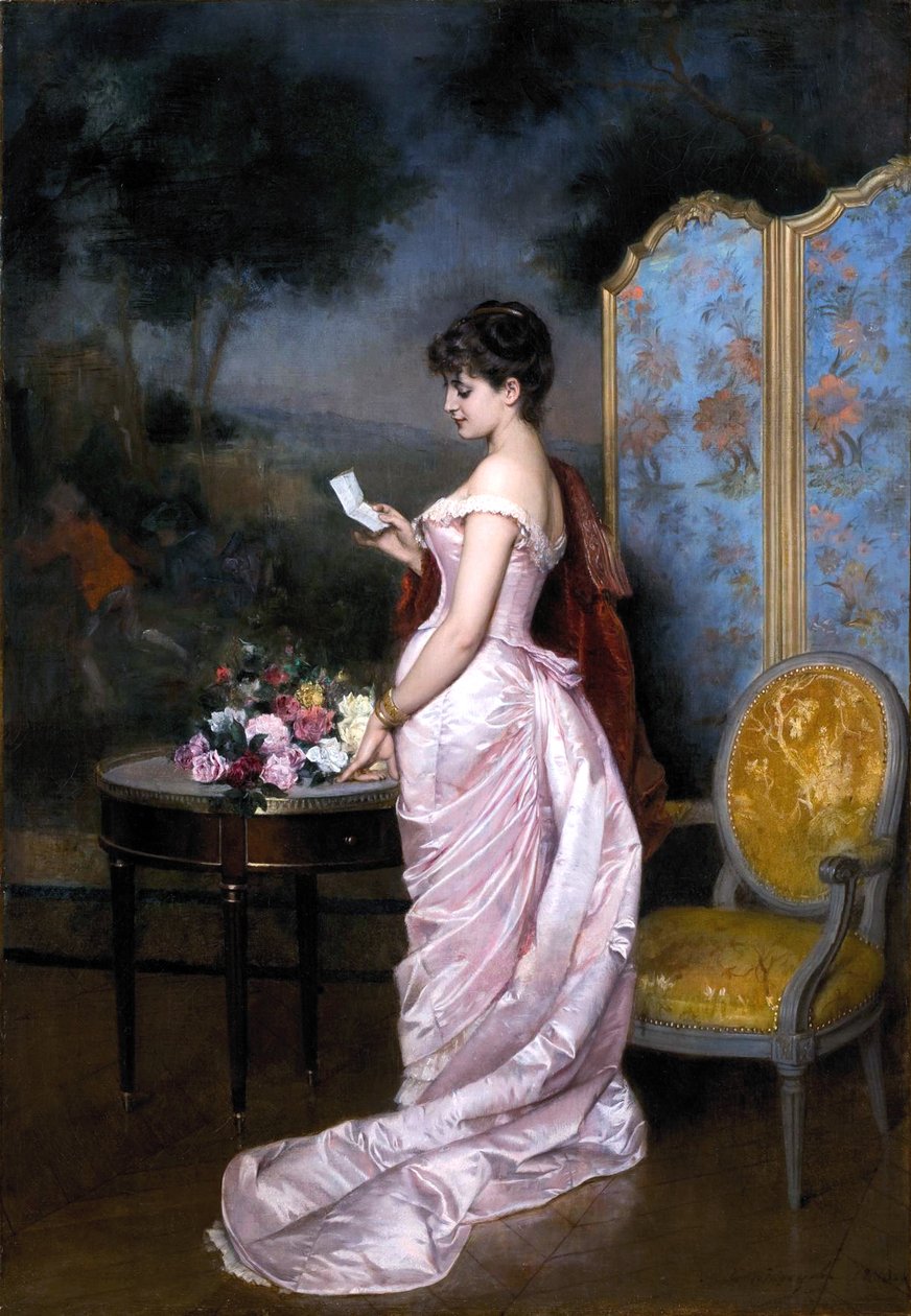 "La carta de amor" de Auguste Toulmouche de Auguste Toulmouche