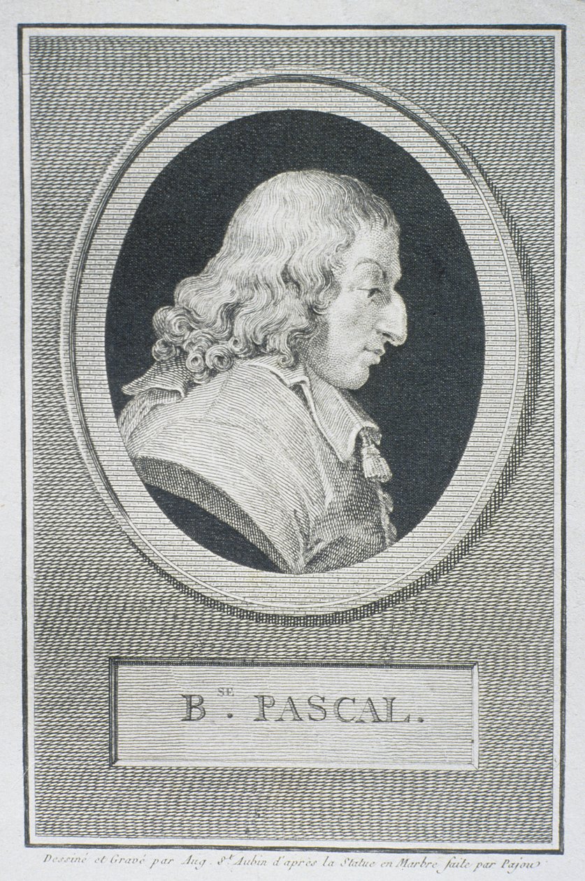 Blaise Pascal (1623-62) de Augustin de Saint Aubin