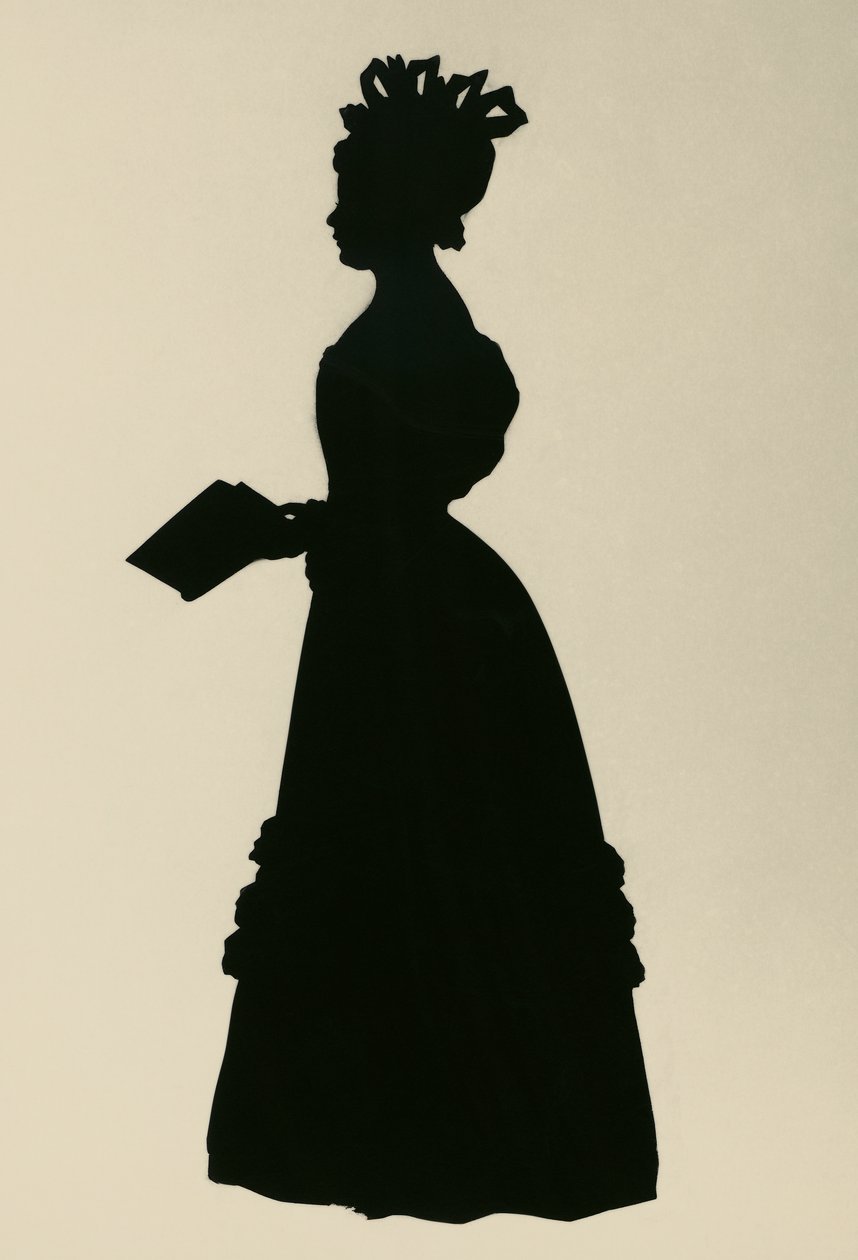 Silueta de Susan Edmonstone Ferrier, llamada Susan Ferrier, novelista escocesa, ca 1830, por Augustin Edouart de Augustin Amant Constant Fidele Edouart