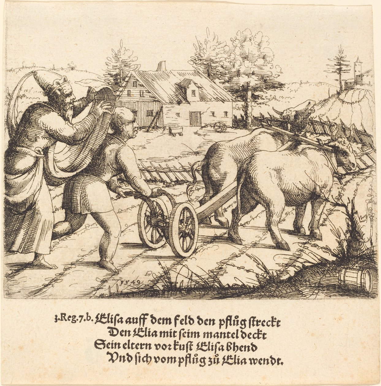 Elías Unge a Eliseo, 1549 de Augustin Hirschvogel