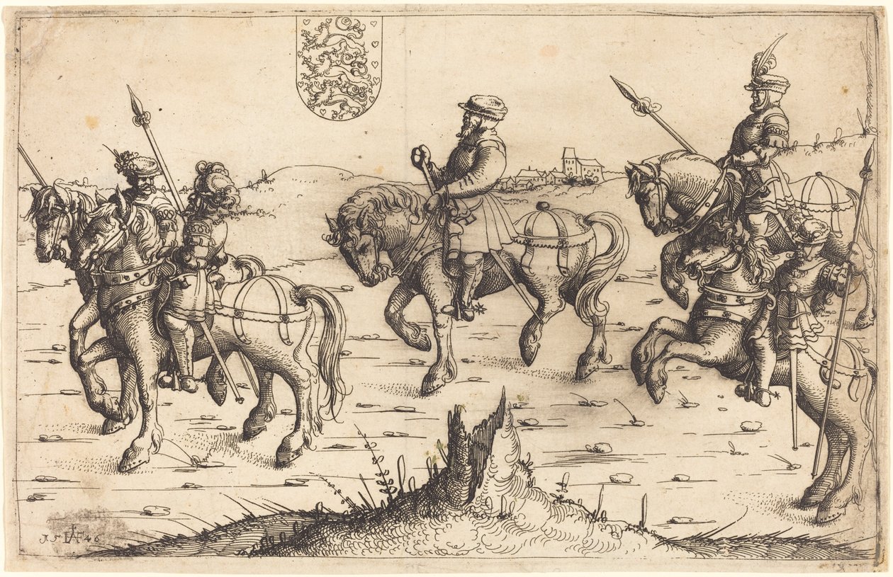 Viaje de Herberstein a Dinamarca, 1546 de Augustin Hirschvogel