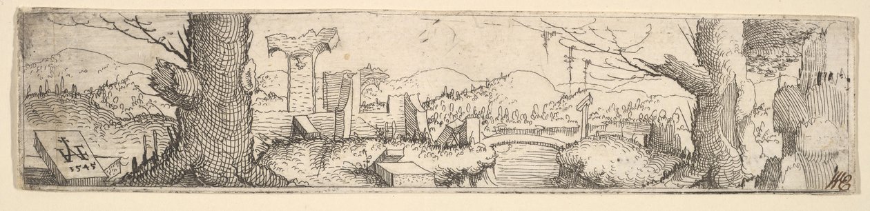 Paisaje, 1545 de Augustin Hirschvogel