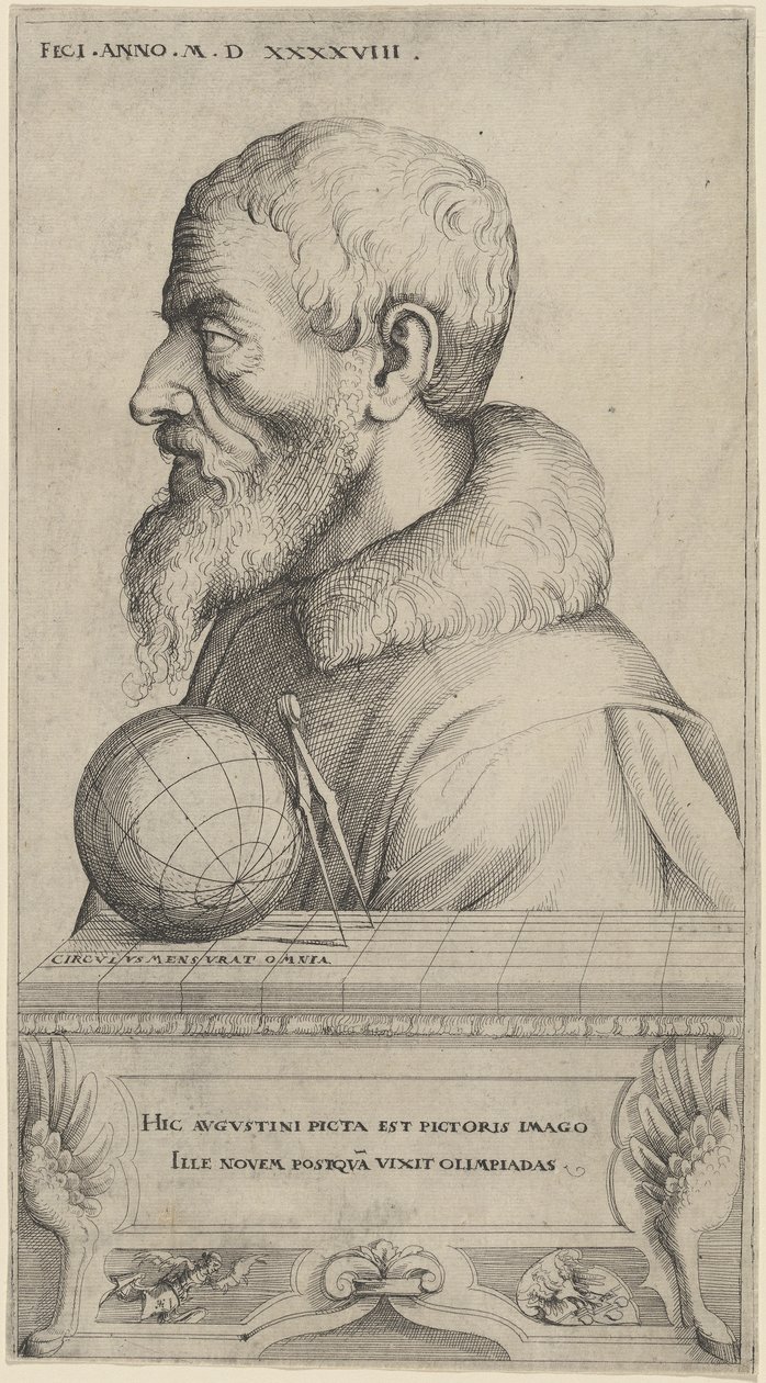 Autorretrato, 1548 de Augustin Hirschvogel