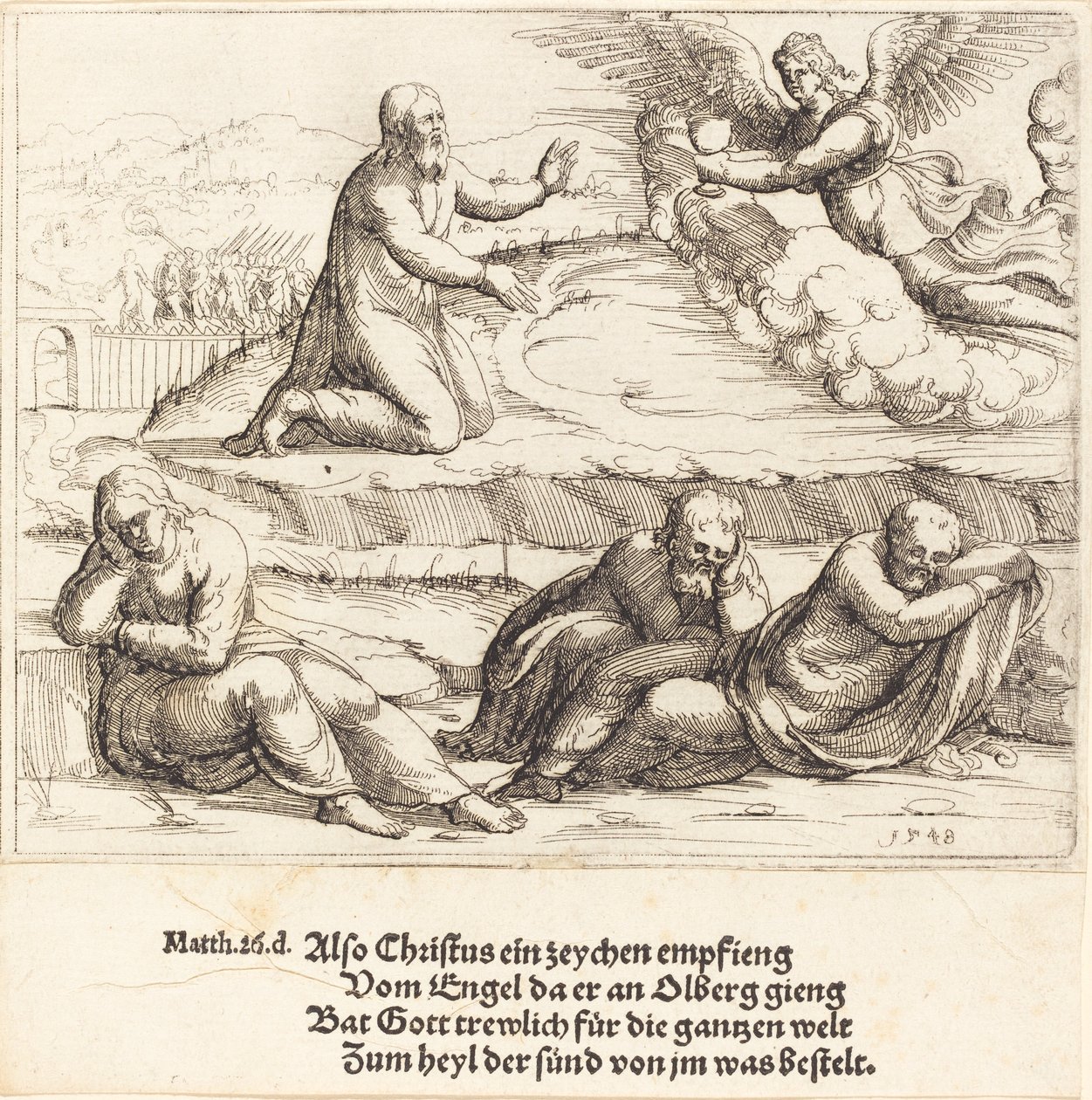 La agonía en el jardín, 1548 de Augustin Hirschvogel