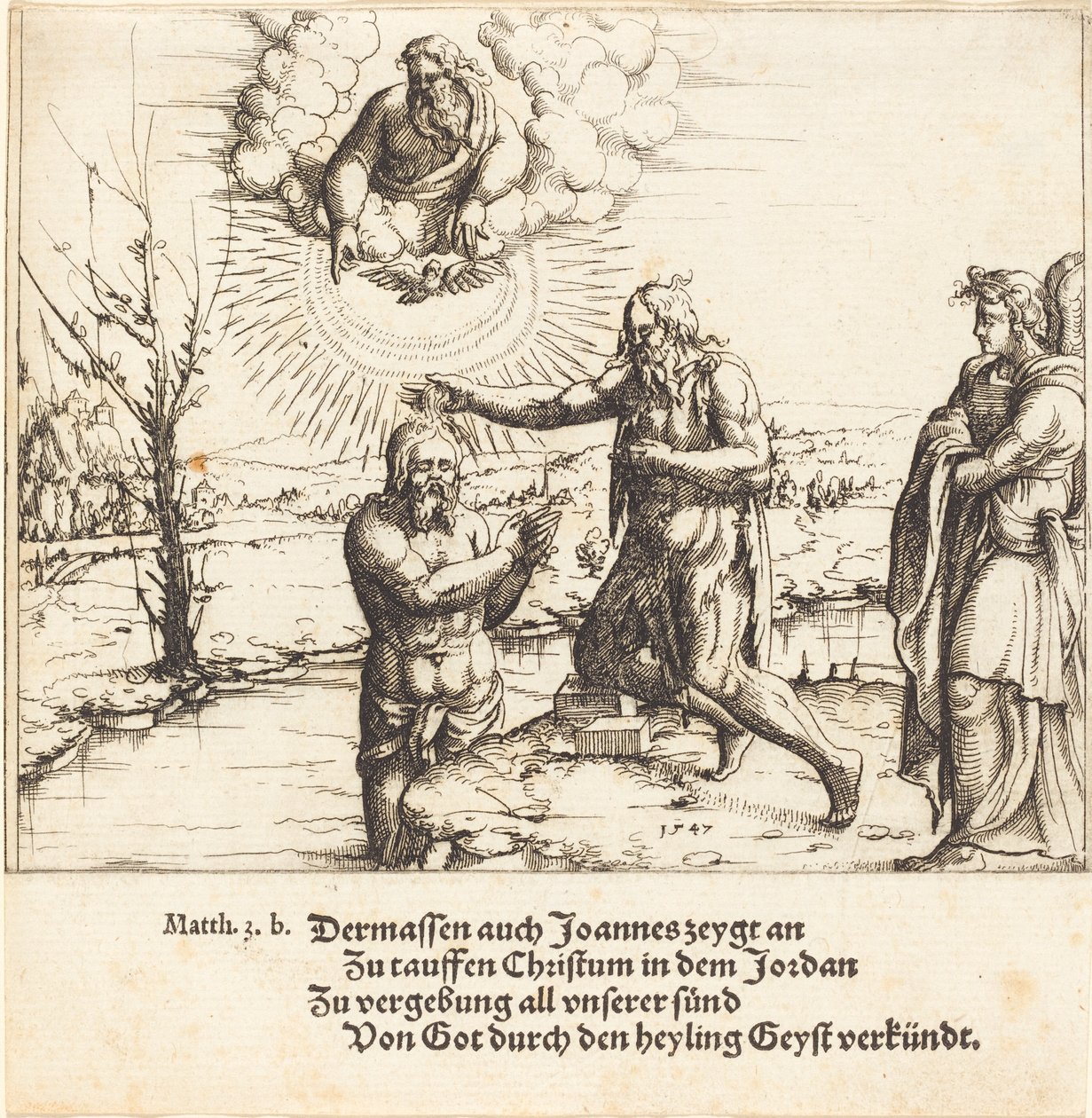 El bautismo de Cristo, 1547 de Augustin Hirschvogel