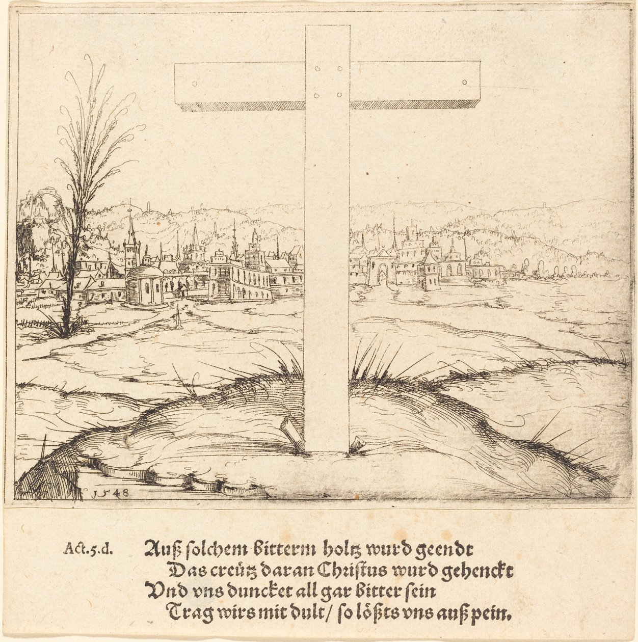 La cruz de Cristo de Augustin Hirschvogel