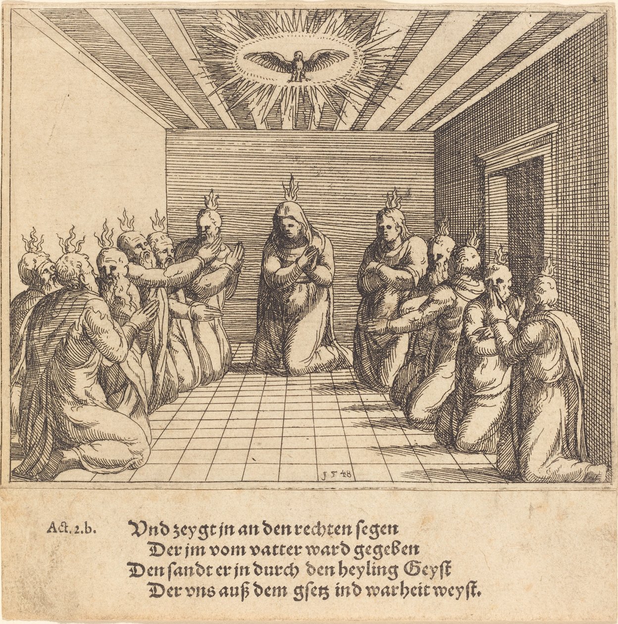El descenso del Espíritu Santo de Augustin Hirschvogel