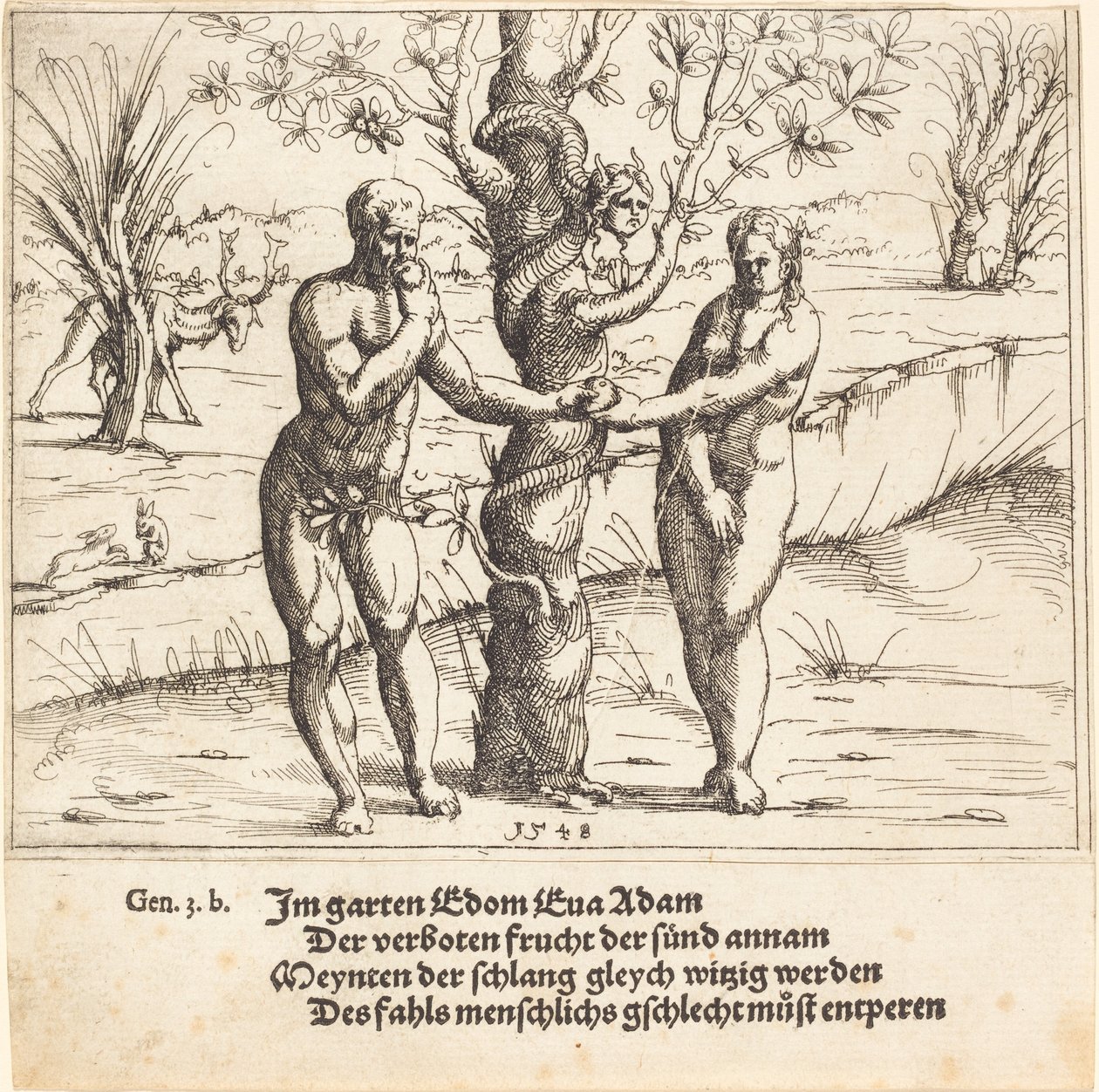 La Caída del Hombre, 1548 de Augustin Hirschvogel