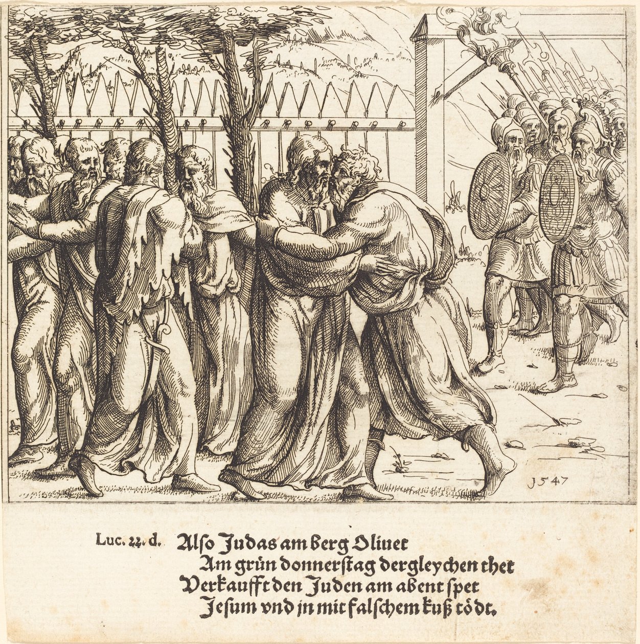 El beso de Judas de Augustin Hirschvogel