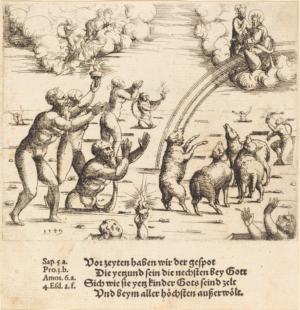 El Juicio Final, 1549 de Augustin Hirschvogel