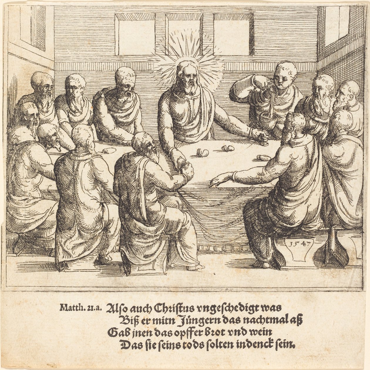 La Última Cena, 1547 de Augustin Hirschvogel