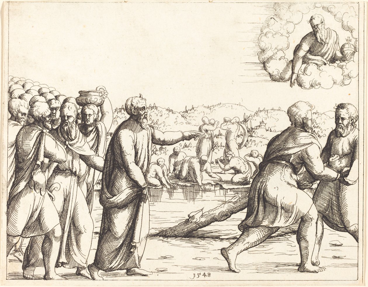 El Señor endulza las aguas de Mara de Augustin Hirschvogel