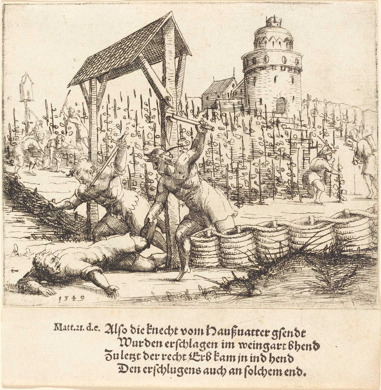 La parábola de los labradores malvados de Augustin Hirschvogel
