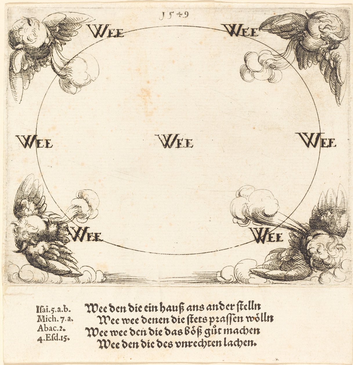 Ay de los escribas y fariseos, 1549 de Augustin Hirschvogel