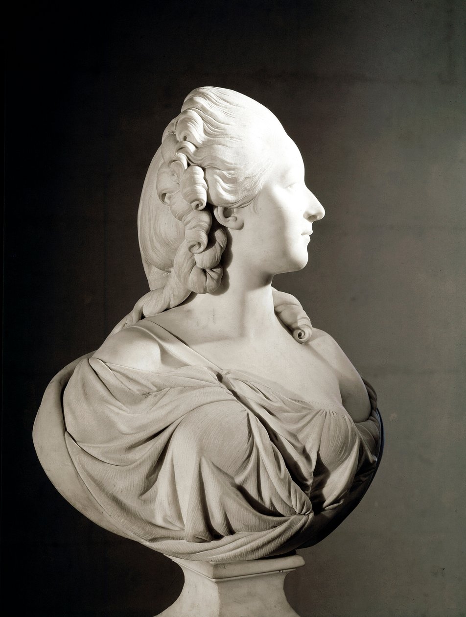Retrato de Jeanne Becu, Condesa du Barry (1743-1793) Escultura de mármol de Augustin Pajou