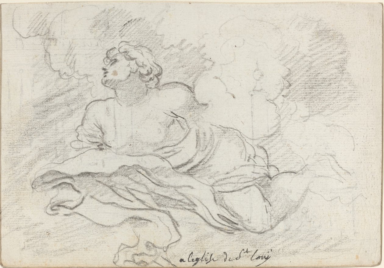 Ángel de la Asunción (recto) de Augustin Pajou after Charles Mellin