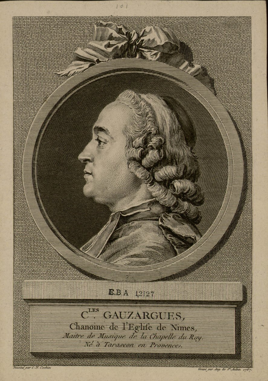 Retrato de Charles Gauzargues de Augustin Saint Aubin de