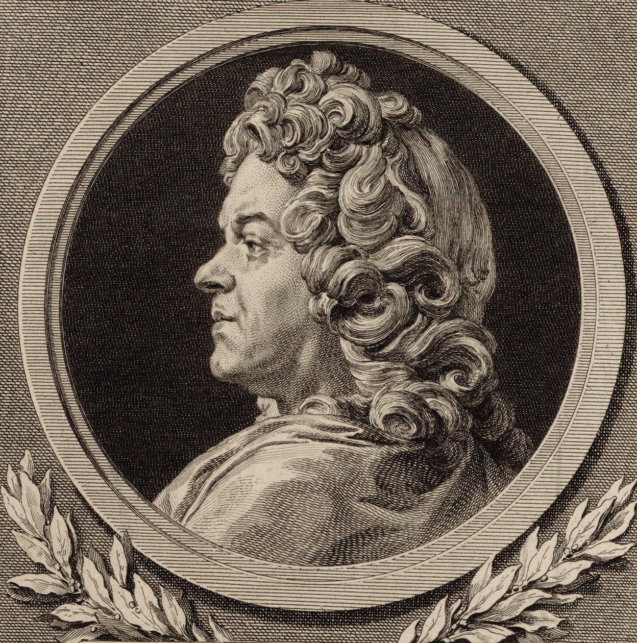 Retrato del compositor Jean-Baptiste Lully 1632-1687, 1770 de Augustin Saint Aubin de