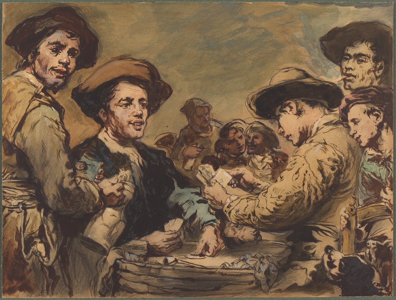 Jugadores de cartas de Augustin Théodule Ribot