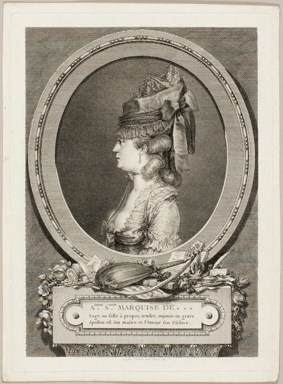 Adrienne-Sophie, marquesa de *** de Augustin de Saint-Aubin