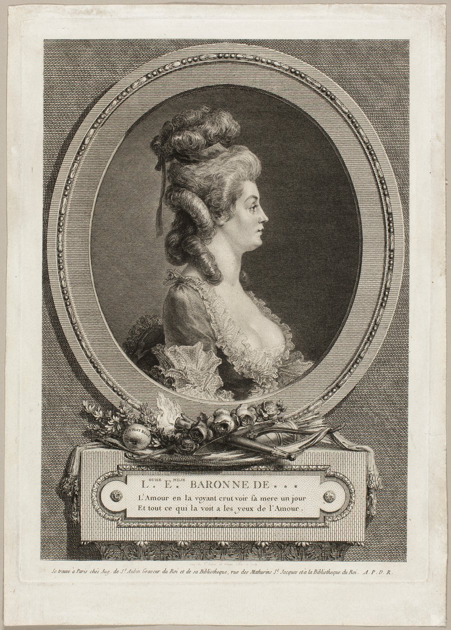 Louise Émilie, Baronesa de *** Francia de Augustin de Saint-Aubin