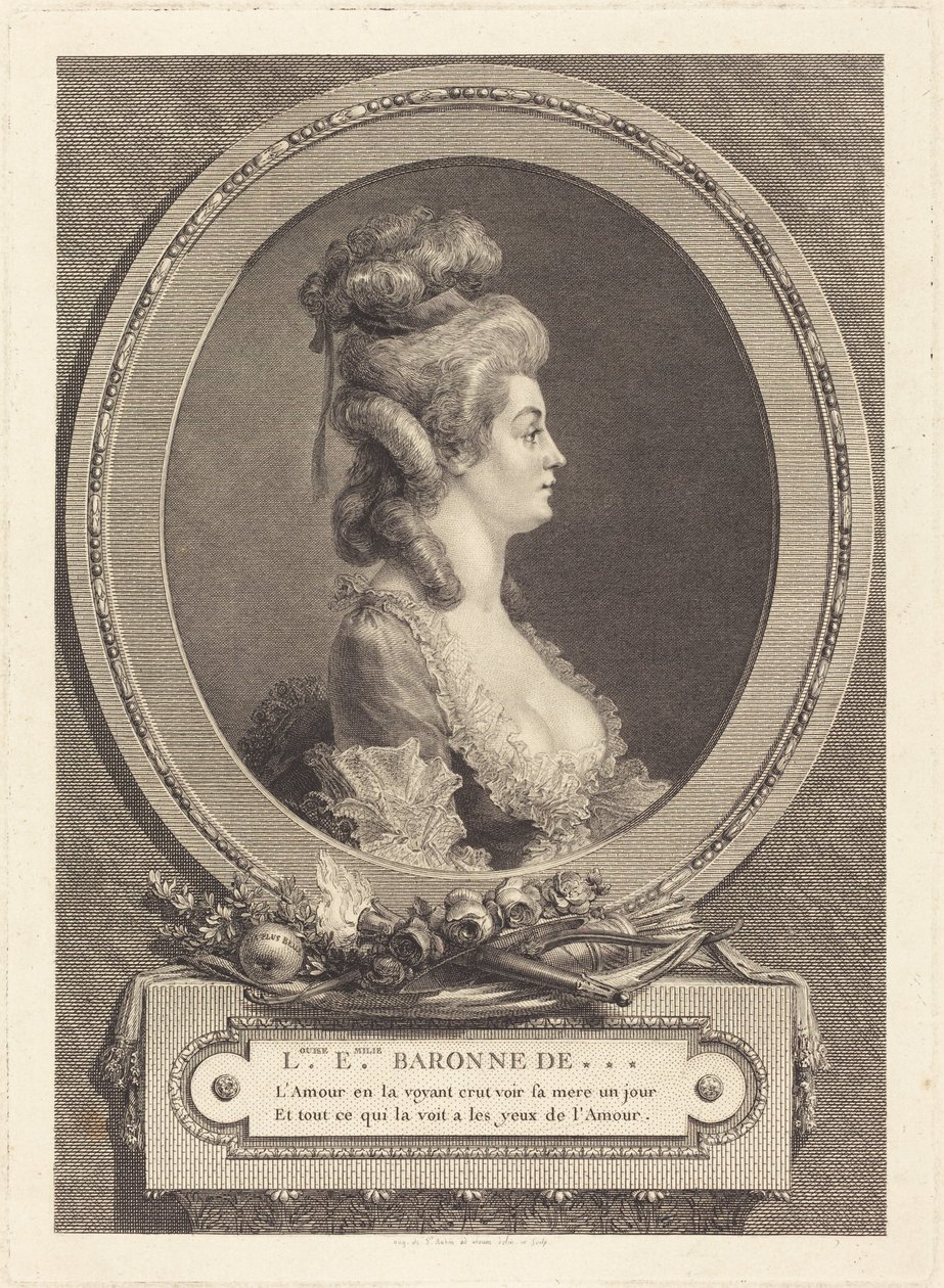Louise Emilie, baronesa de *** de Augustin de Saint-Aubin