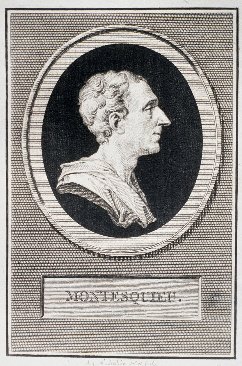 Charles Louis de Secondat, Barón de Montesquieu (1689-1755) de Augustin de Saint Aubin