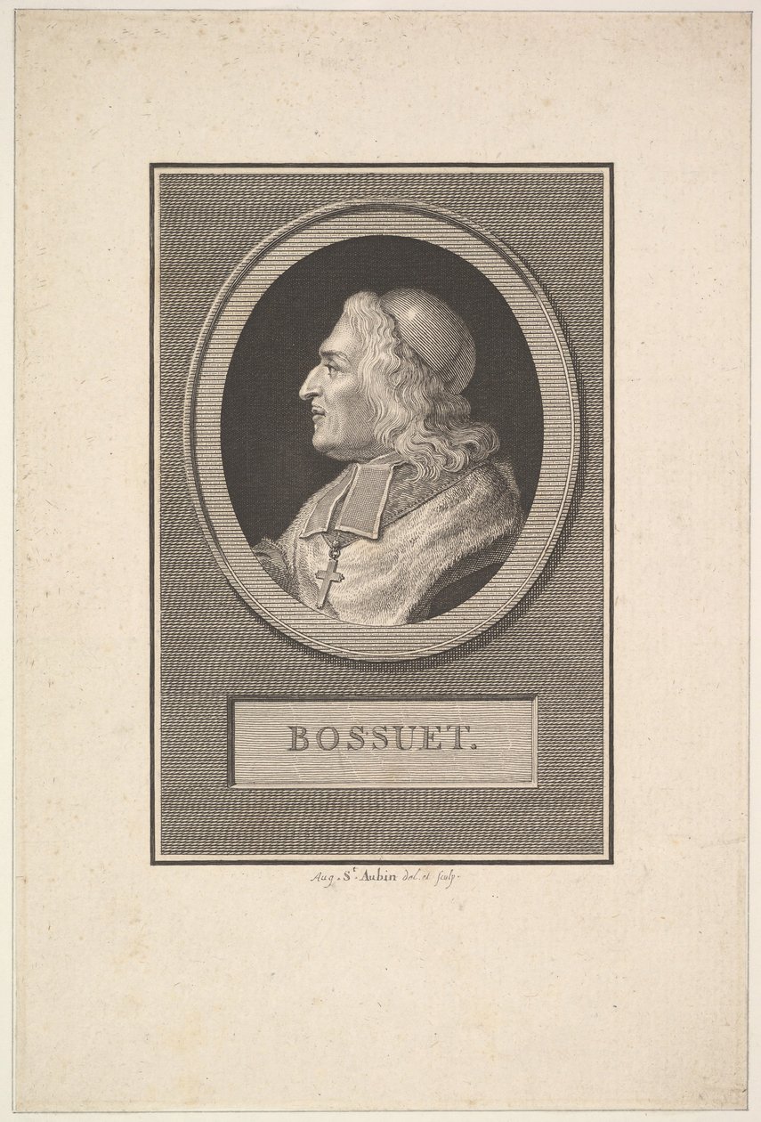 Retrato de Bossuet de Augustin de Saint Aubin