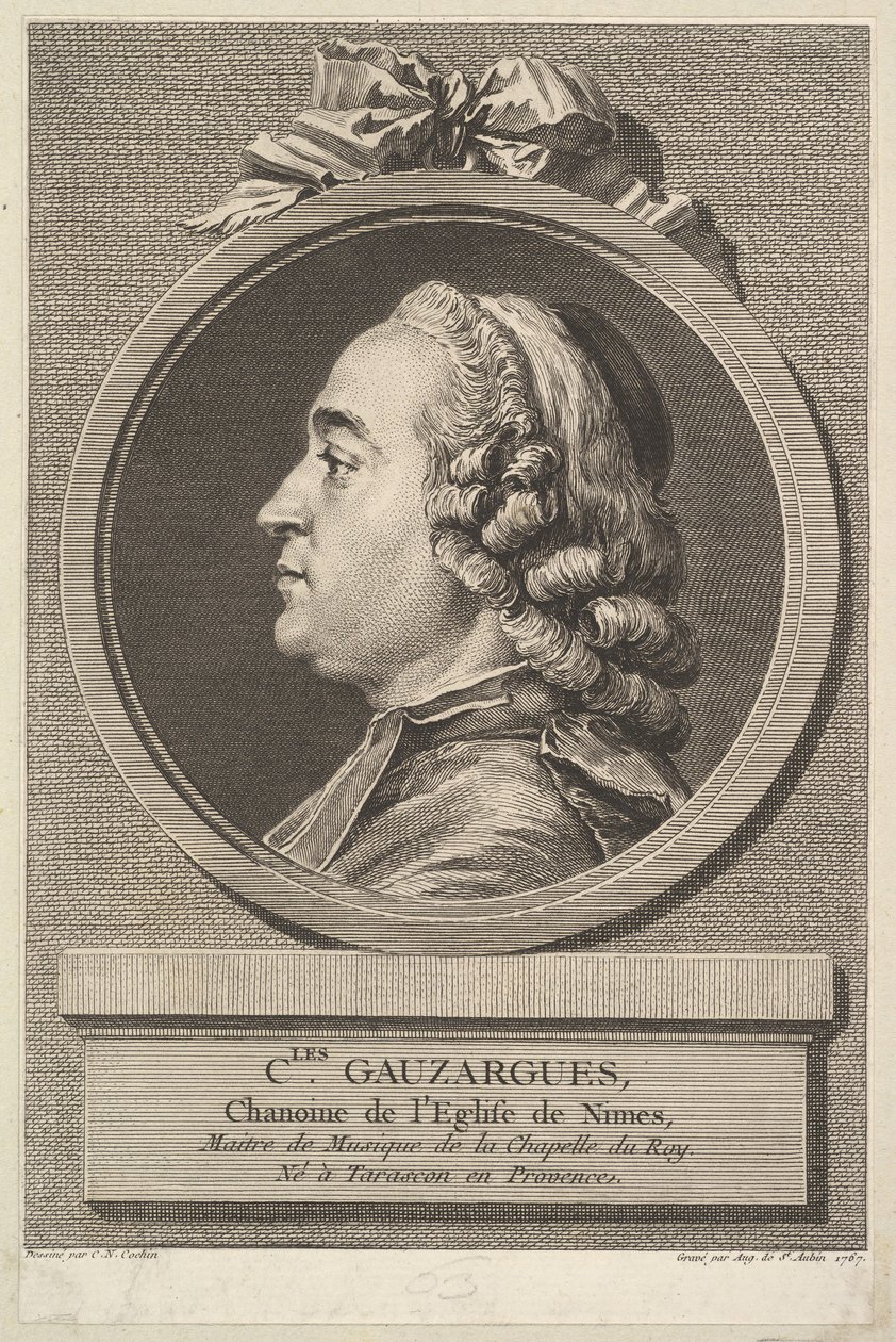 Retrato de Charles Gauzargues de Augustin de Saint Aubin