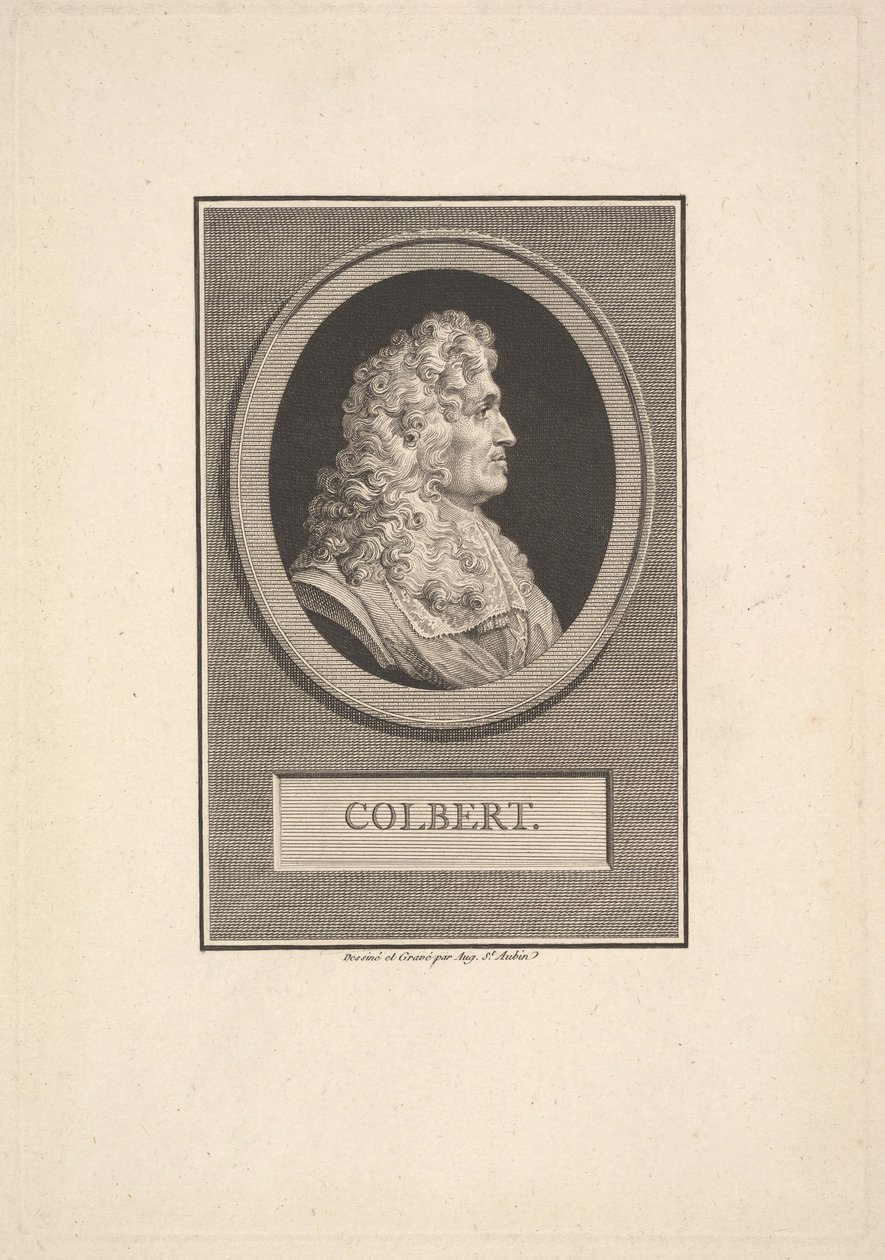 Retrato de Colbert, 1800 de Augustin de Saint Aubin