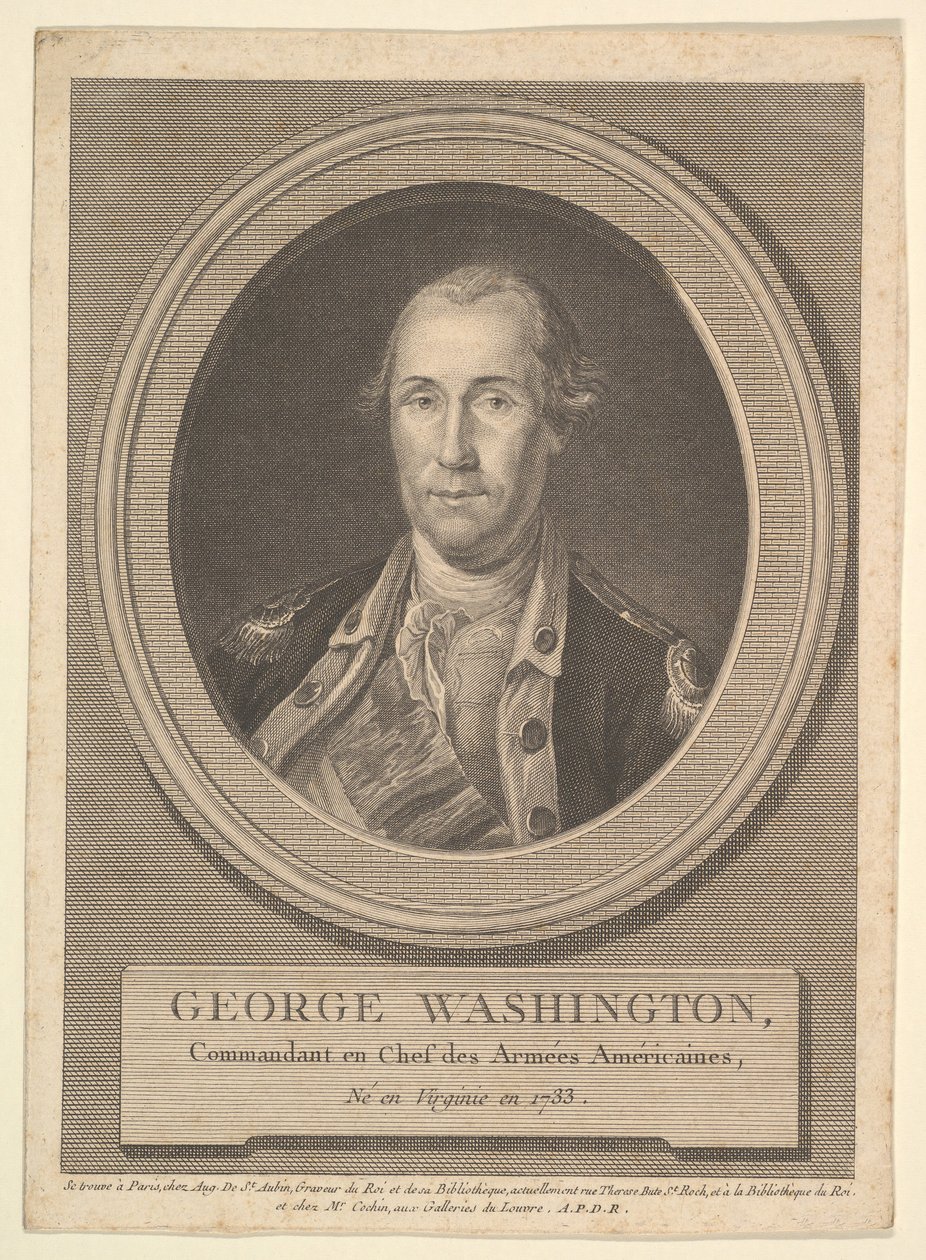 Retrato de George Washington, agosto de 1836 de Augustin de Saint Aubin