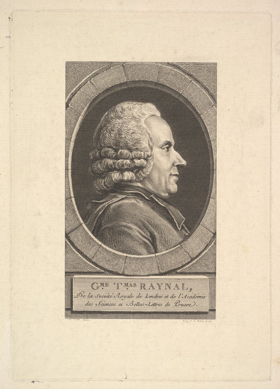 Retrato de Guillaume-Thomas Raynal, 1773 de Augustin de Saint Aubin