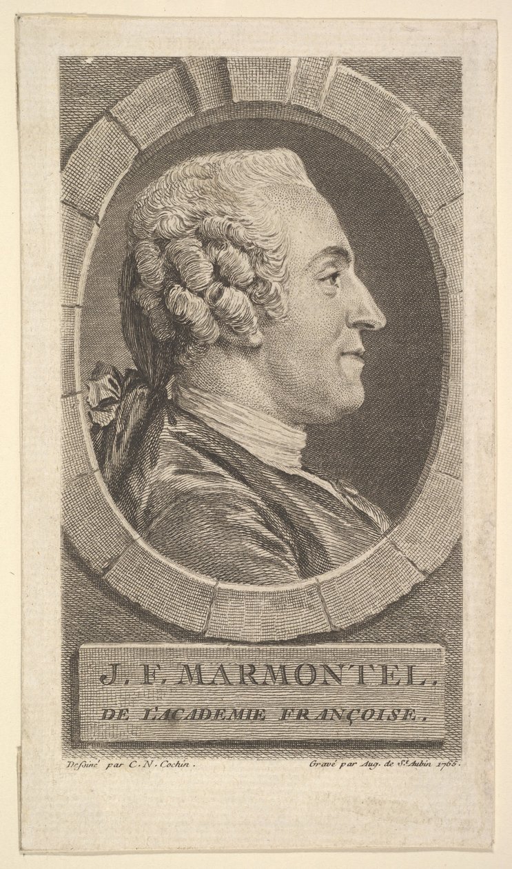 Retrato de Jean-François Marmontel de Augustin de Saint Aubin