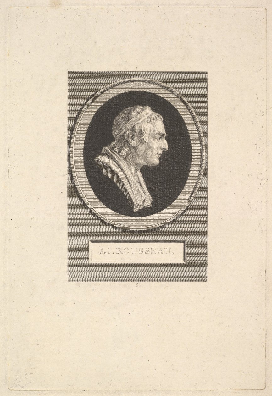 Retrato de Jean-Jacques Rousseau de Augustin de Saint Aubin