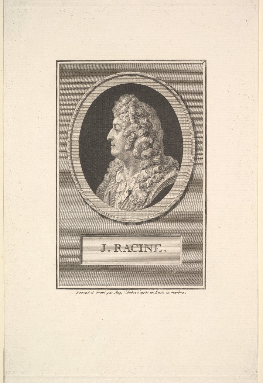 Retrato de Jean Racine de Augustin de Saint Aubin