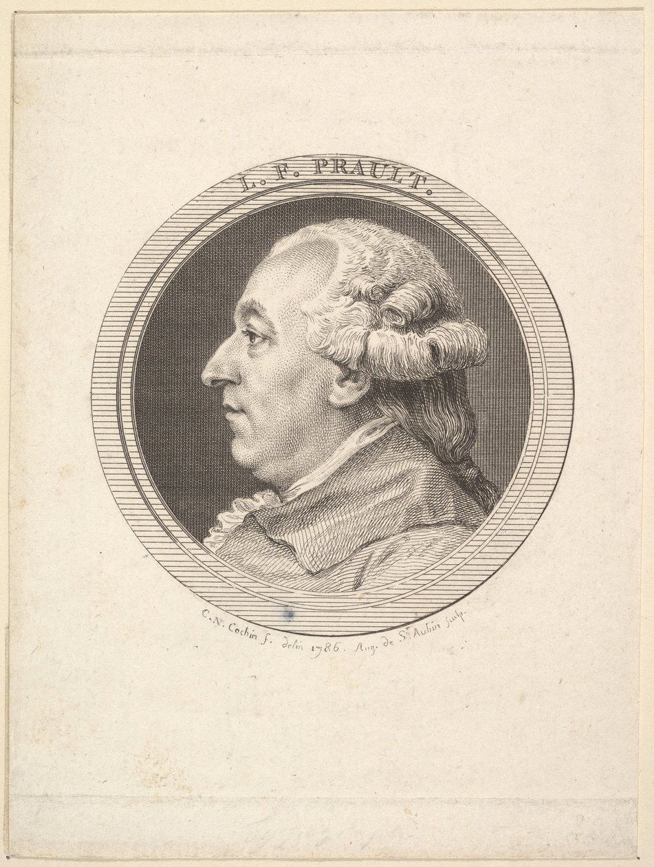 Retrato de L. F. Prault, 1787. de Augustin de Saint Aubin