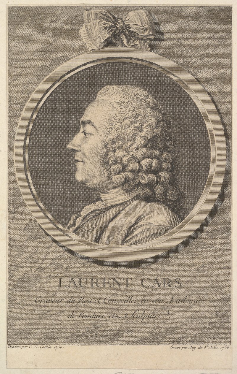 Retrato de Laurent Cars, 1768 de Augustin de Saint Aubin