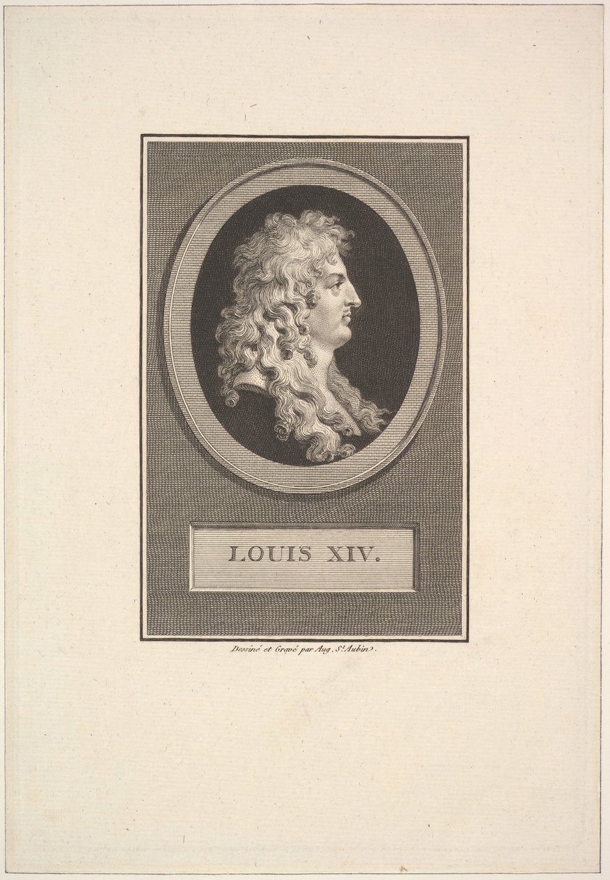 Retrato de Luis XIV, 1779 de Augustin de Saint Aubin