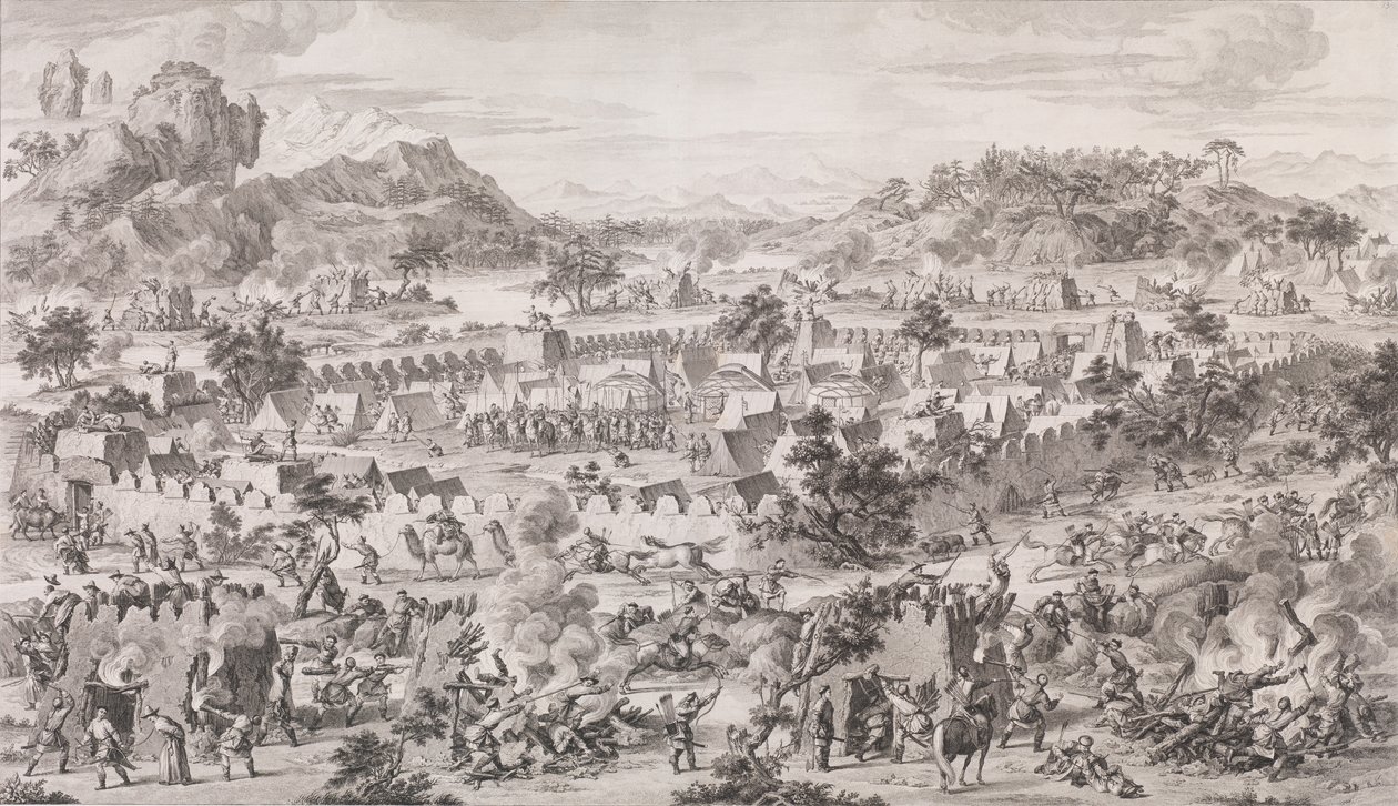 La Batalla de Tonguzluq de Augustin de Saint Aubin